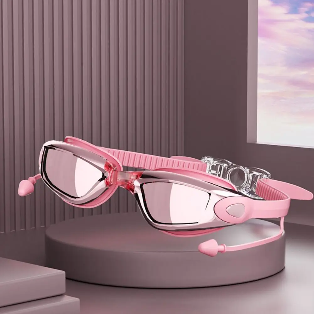 

Anti Fog Swimming Goggles With Earplugs Wide View Swim Glasses Adjustable Waterproof Diving Eyewear Swimming Accessories