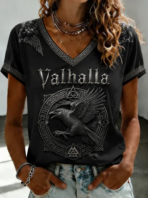 2027 Summer New Style Men's Vintage Viking Style 3D Printed Outdoor Sports Breathable Quick-Drying T-Shirt Family Couple Version