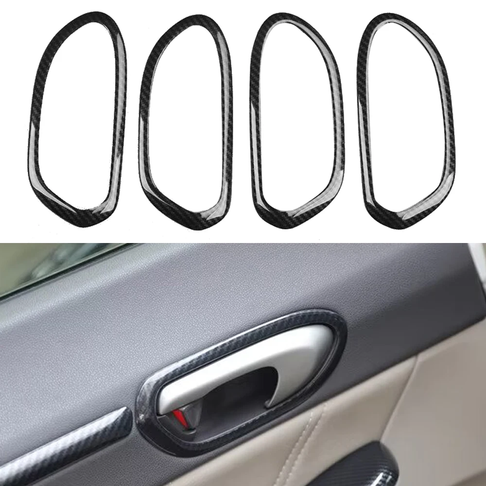 

For Honda Civic 8th 2006 2007 2008 2009 2010 2011 Inner Door Handle Cover Trims ABS Carbon Fiber Grain Car Accessories