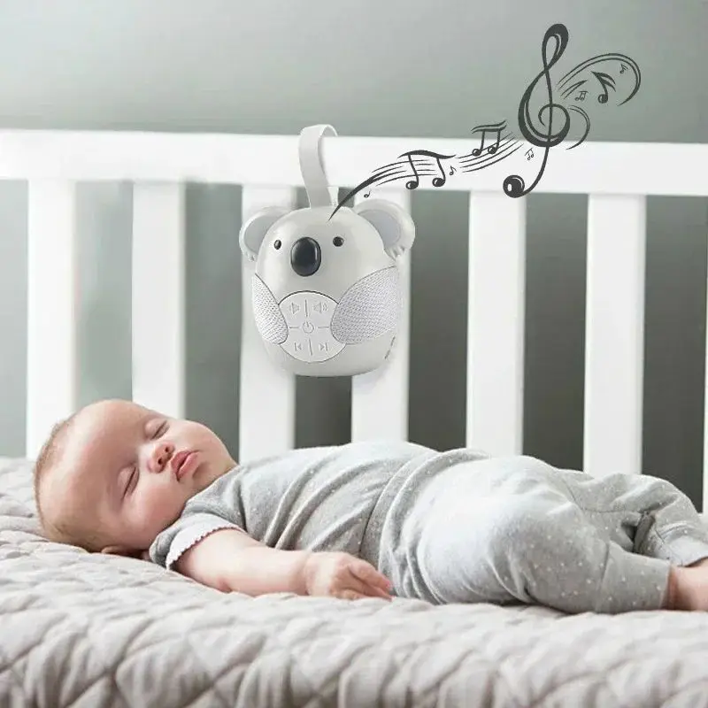 Juguetes calmantes para bebés, máquina portátil de ruido blanco, chupete para bebés con 12 música ligera para niños pequeños, máquina de sonido para dormir con apagado temporizado