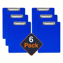 Kunststoff-Klemmbretter, 6 Klemmbretter im A4-Format, Büroklammern, Krankenpflege-Klemmbrett, Büroklammerhalter, Schreibtafel, Dokumentenhalter
