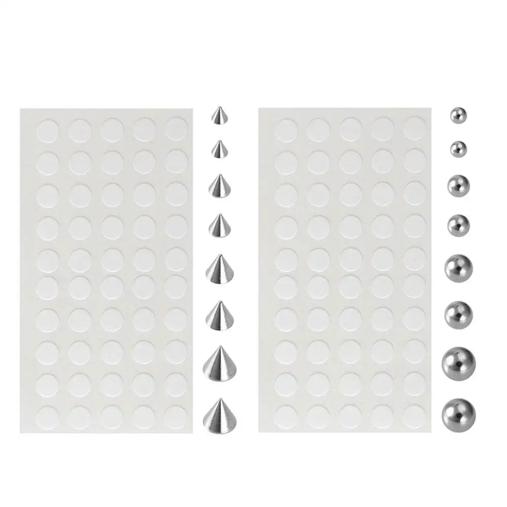 1 Juego de pegatinas, Piercing falso para el arco, sin perforación, anillo para la nariz y el vientre, pendiente con pasador para labio, ancla dérmica, joyería para el cuerpo superior