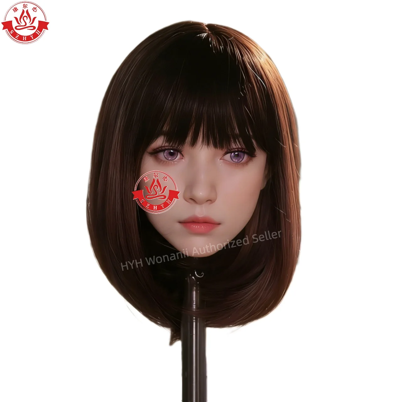 

Манекен Wonanii из пищевого TPE, модель HYH-THB-KX-0058, с большим головой, интерфейс M16, для тренировки макияжа, дизайна причесок, демонстрации украшений