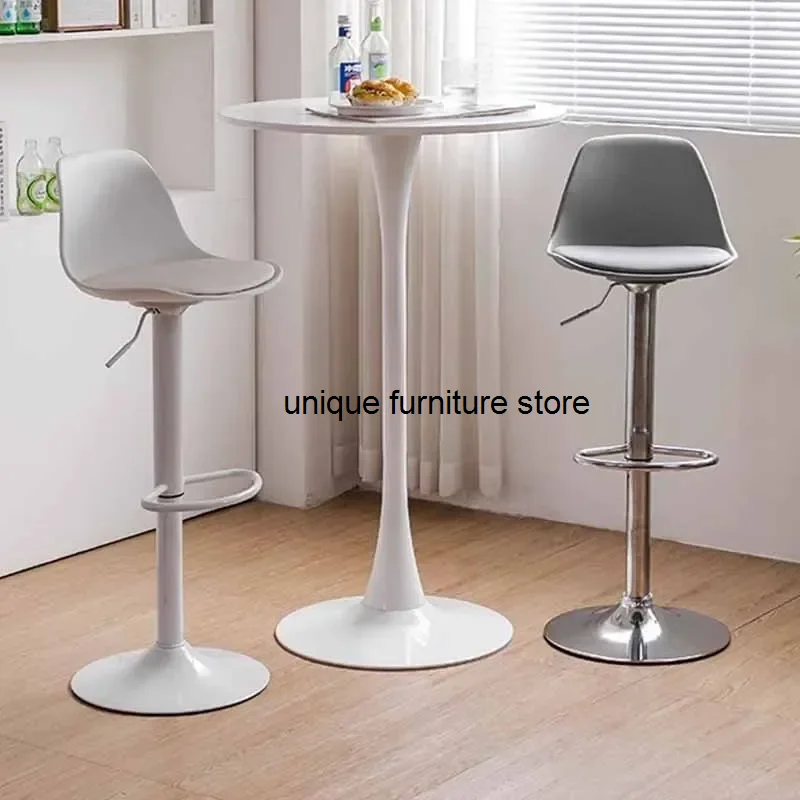 Transparent Reception Counter Bar Stools Nordic Modern Acrylic Soft Library Bar Chair Bedroom Party Taburete Alto Home Furniture