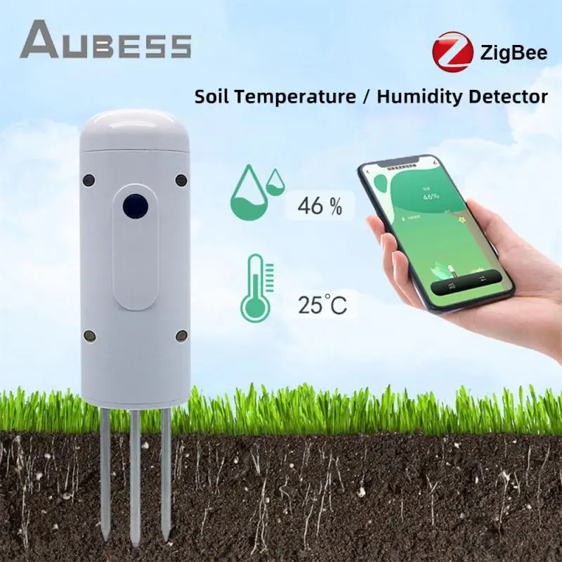 

Tuya Zigbee Temperature Humidity Tester Wireless Soil Moisture Meter Plant Monitor IP67 Waterproof Detector Via ZigBee Gateway