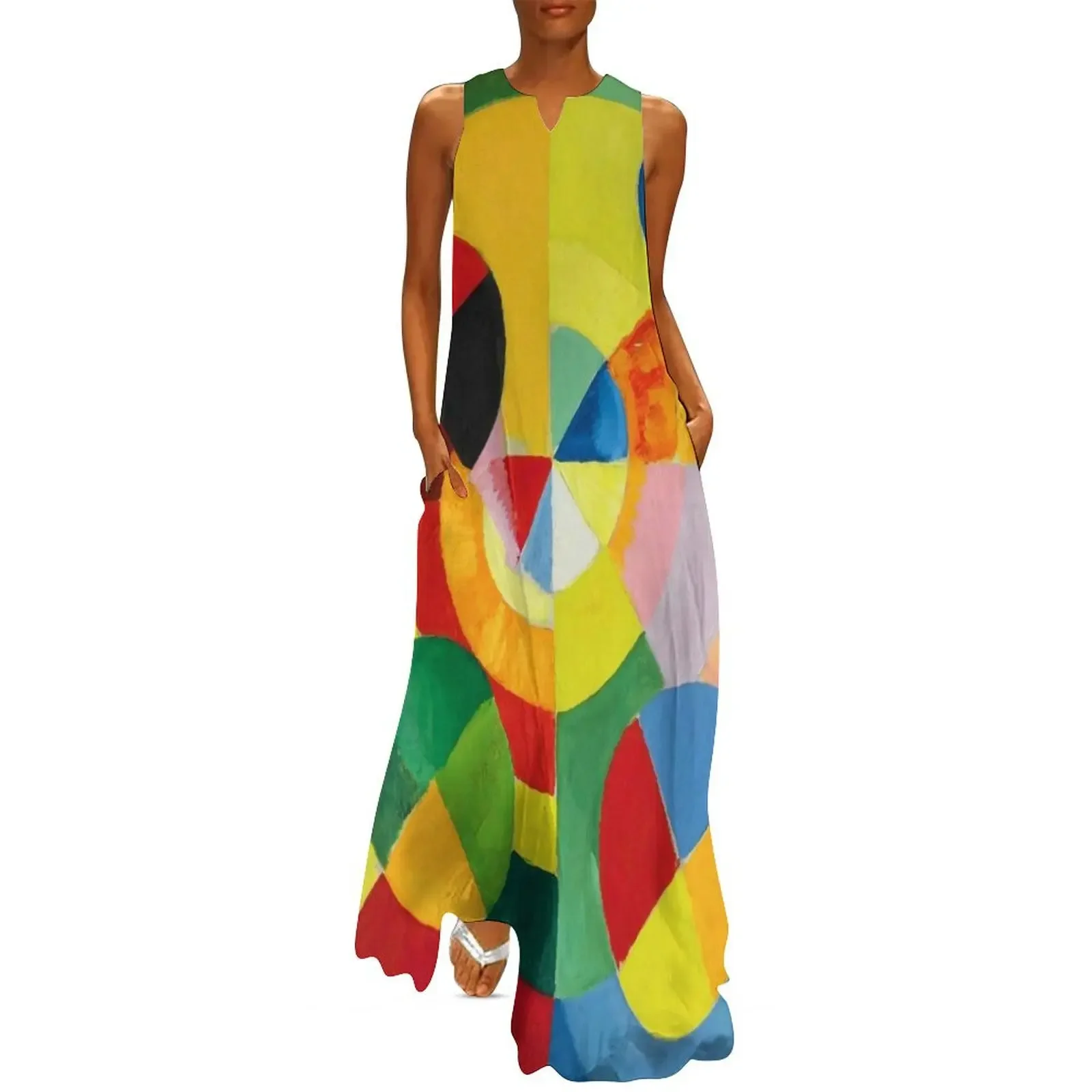 

Robert Delaunay Rythme, Joie de Vivre Long Dress cute dress womens clothing Dress women
