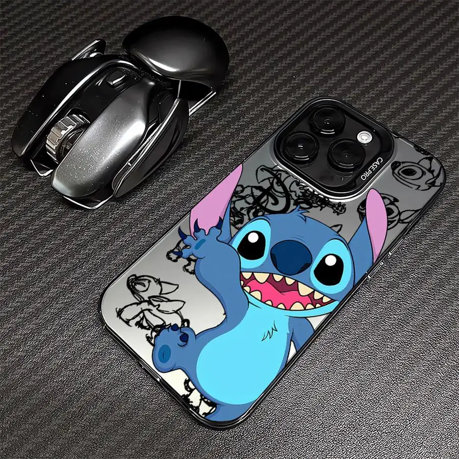 Disney Cartoon Stitch Handyhülle für iPhone 12 Pro 16 15 Plus XR 13 XS Max 14 Pro X 11 Pro Max 11 Pro TPU Rückseite Soft Cover