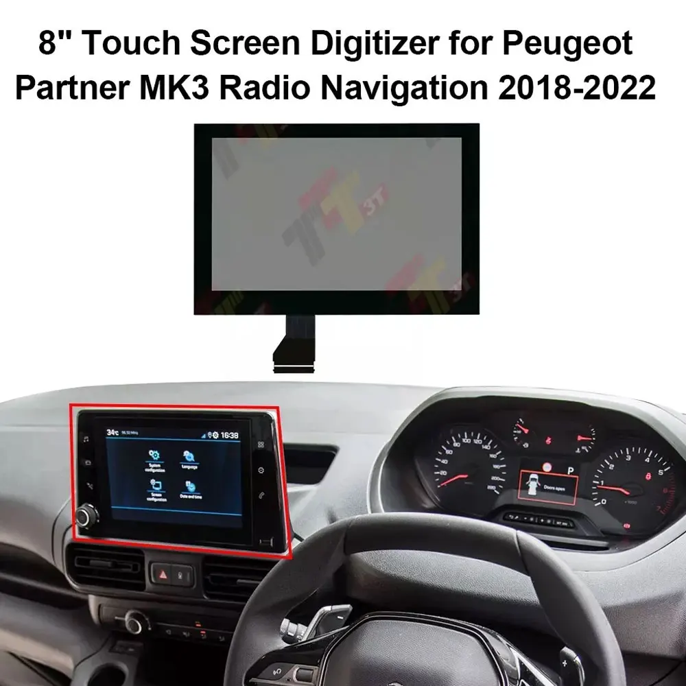 8-Zoll-Touchscreen-Dashboard für Citroen Berlingo, Peugeot Partner, Rifter, Toyota Proace City Radio-Navigation – Detail 3