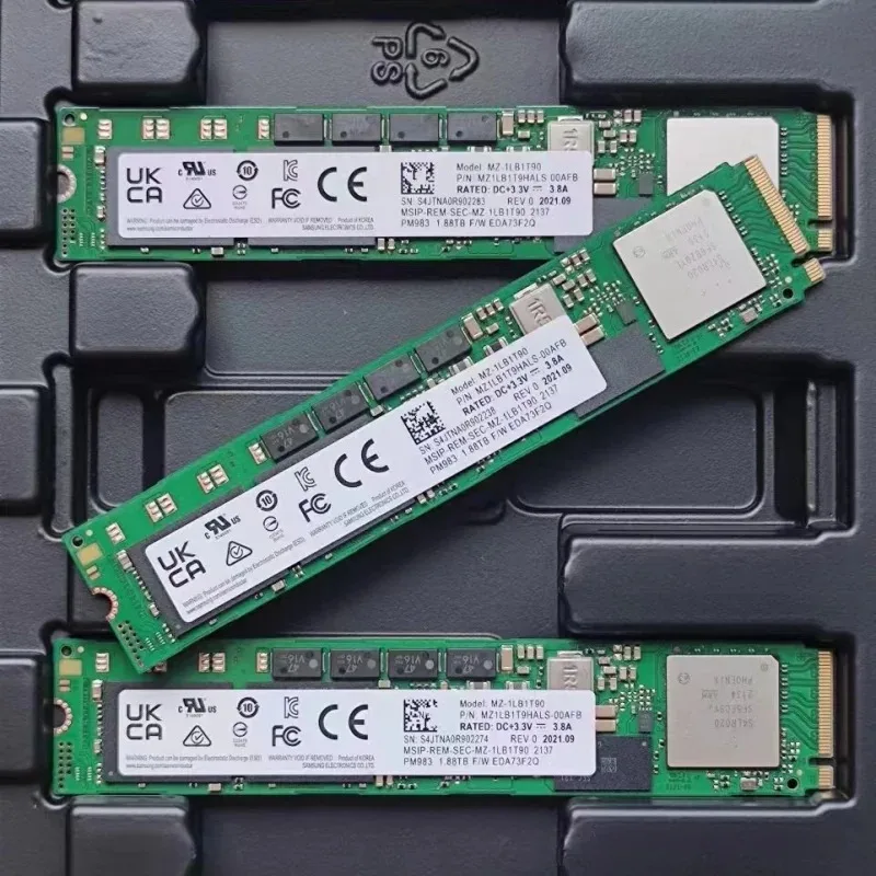 Sa-msung SSD PM983 1.92T 3.84T SSD 솔리드 스테이트 드라이브, 22110 M.2 사이즈, Nvme 프로토콜 엔터프라이즈 Pcie3.0, 정품 신제품