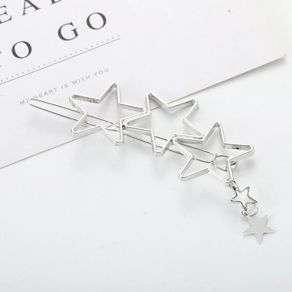 

Alloy Star Hairpins Women Beautiful Accessories Silver Bobby Pins Daily Outfits Wedding Party Decorations Hair Clips