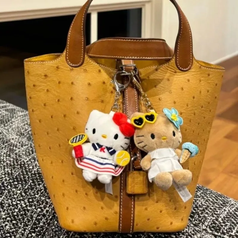 

Kawaii Sanrio Hello Kitty Plush Toys Cute Cartoon Creative Tennis Keychain Backpack Pendant Girls Christmas Gifts Accessories