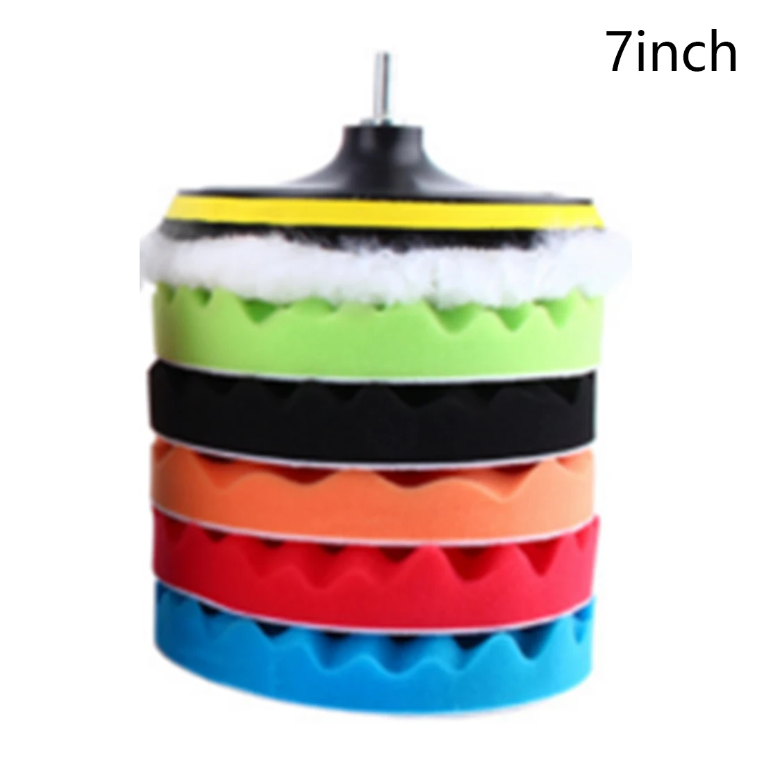 3/5/7 Inch Car Polishing Disc Self-adhesive Polishing Waxing Sponge Wool Wheel Polishing Pad for Car Polishing Drill Bit Adapter