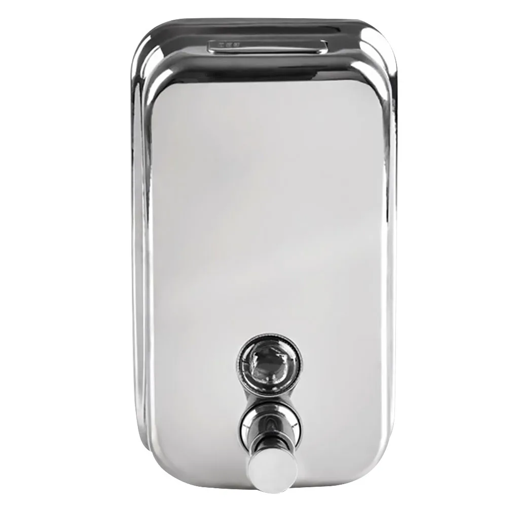 

Stainless Steel Soap Dispenser Wall Mounted Lotion Pump For Bathroom Home Hotel Use Refillable Liquid Shampoo Cream Silver Color