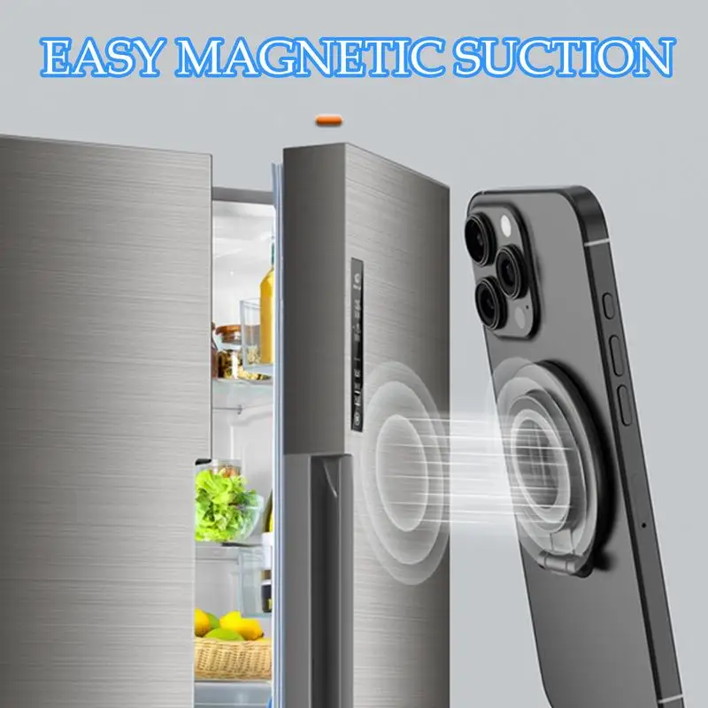 

Double Sided Magnetic Phone Holder Double-Sided Magnet Ring Folding Phone Mount Alloy Gym Accessories Desktop Cellphone Grip