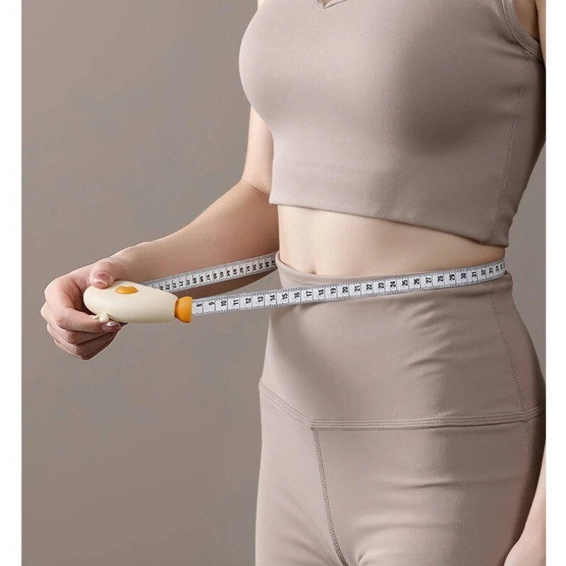 Cute Measurements Tape Measure for Three Circumferences: Bust, Arm, Waist with Automatic Retraction and Magnetic Closure