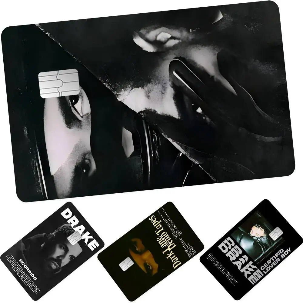 Hip-Hop-Künstler D-Drake Anime Aufkleber Film Skin Cover für Kreditkarte Debit Bankkarte 1 Set mit 4 Stück