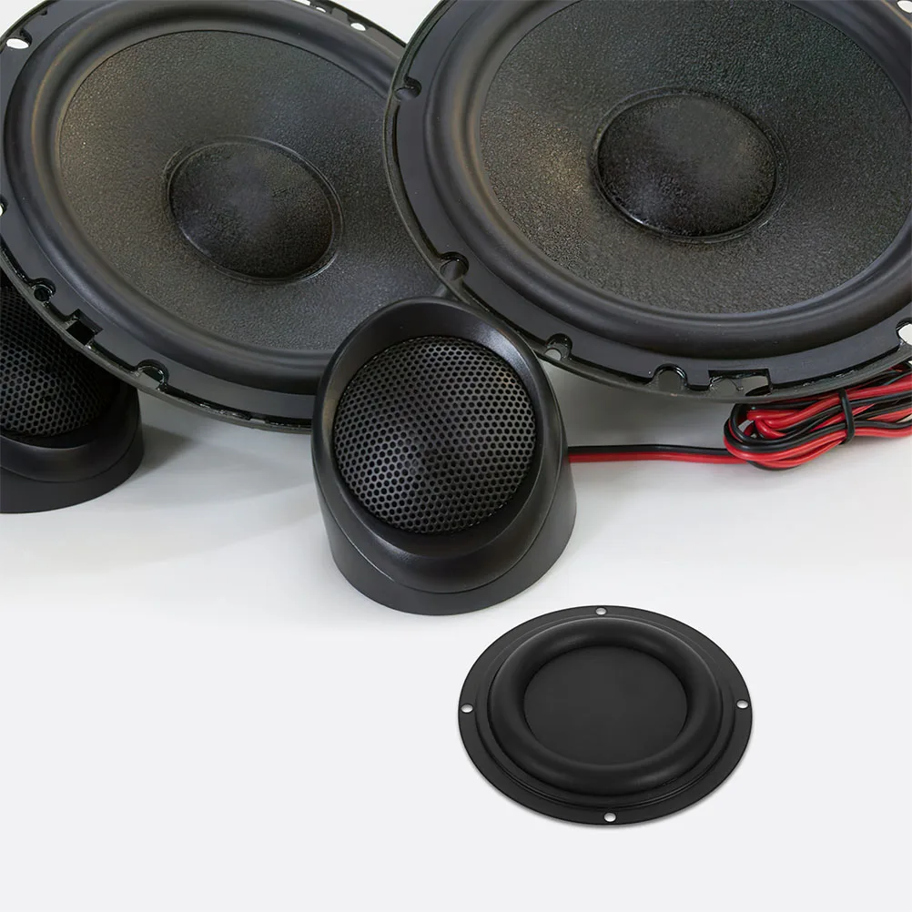 

2pcs Bass Radiator Horn Speaker Audio Diaphragm Plate Black Rubber Loudspeaker Round Membrane Car Audio Systems Speaker Repair