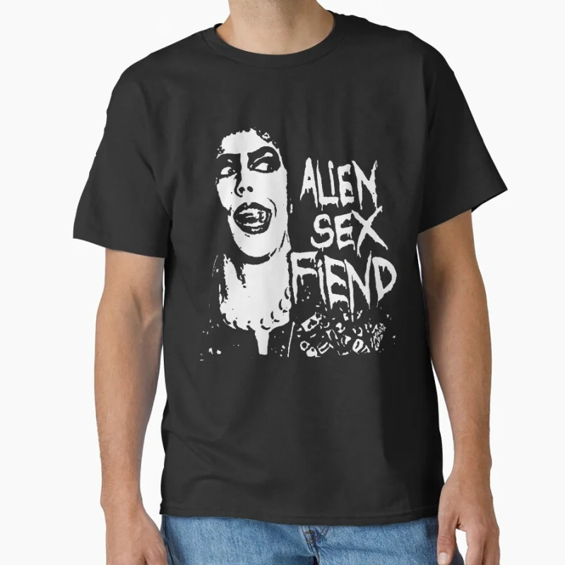 Rocky horror picture show frank n furter alien sex fiend 80s vintage horror movies T Shirt large size Adult tops S-6XL