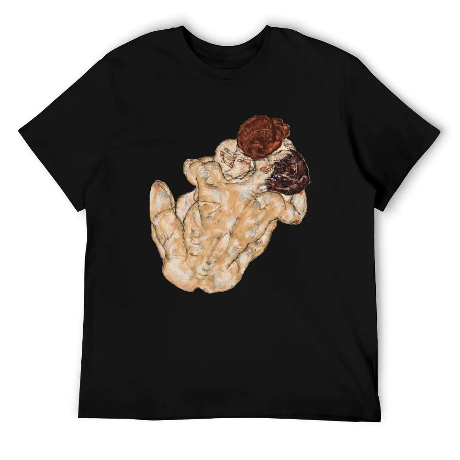 

Egon Schiele - Man and Woman T-Shirt anime tshirt cotton tshirt 100% T-Shirt