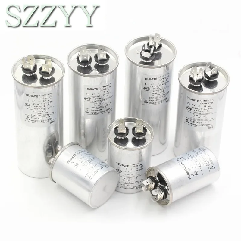 

AC Motor Capacitor Air Conditioner Compressor Start Capacitor CBB65 450VAC 20uF 25uF 30uF 35uF 40uF 45uF 50uF 60uF 70uF
