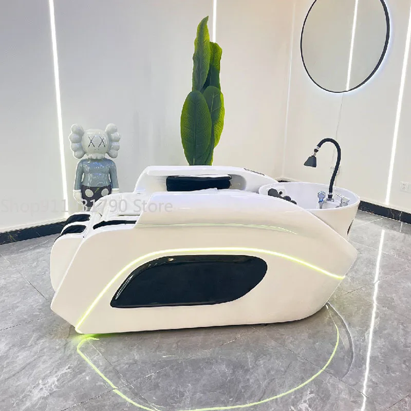 Spa Shampoo Bed Wash Hair Salon Luxury Hairdressing Washbasin Basin Chair Thai Washing Massage Complete Beauty Chaise Coiffure