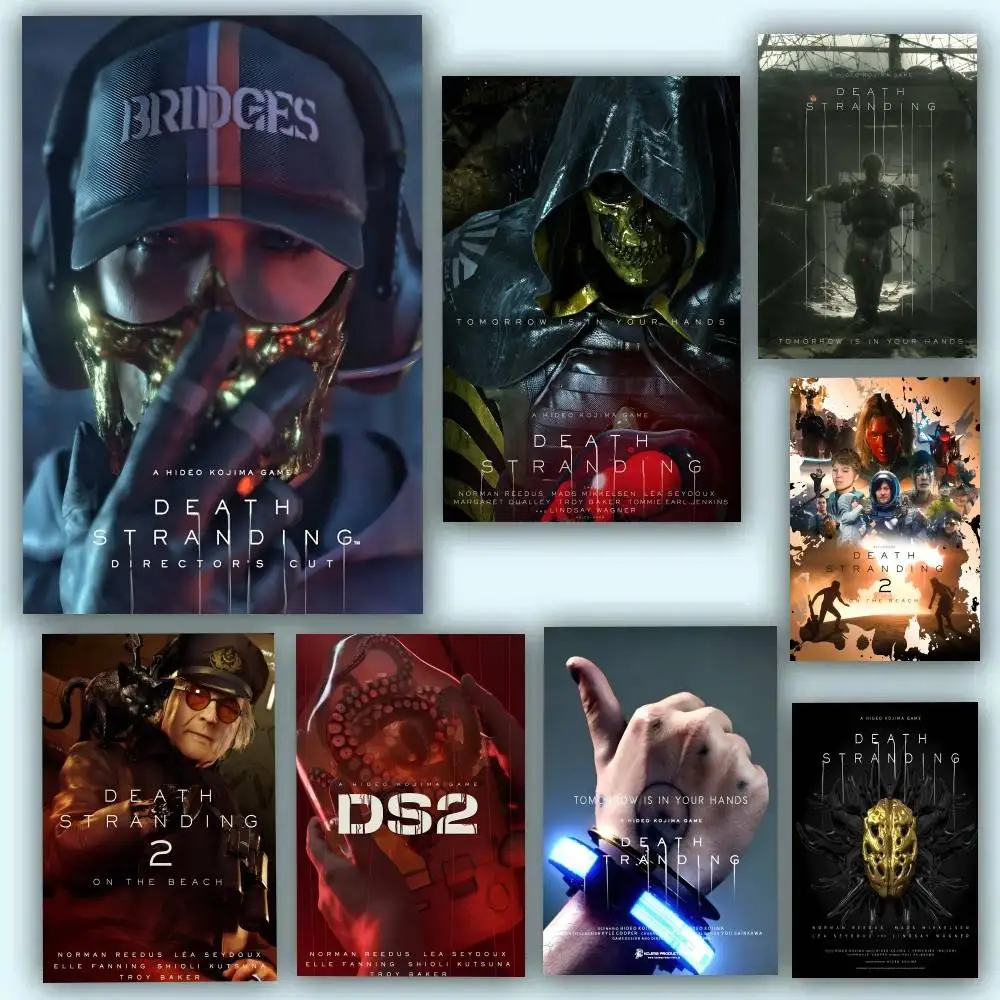 Game D-Death Stranding 2 Poster Waterproof Wall Art Sticker For Bar Living Room Vintage Room Decor High Quality Print Gift