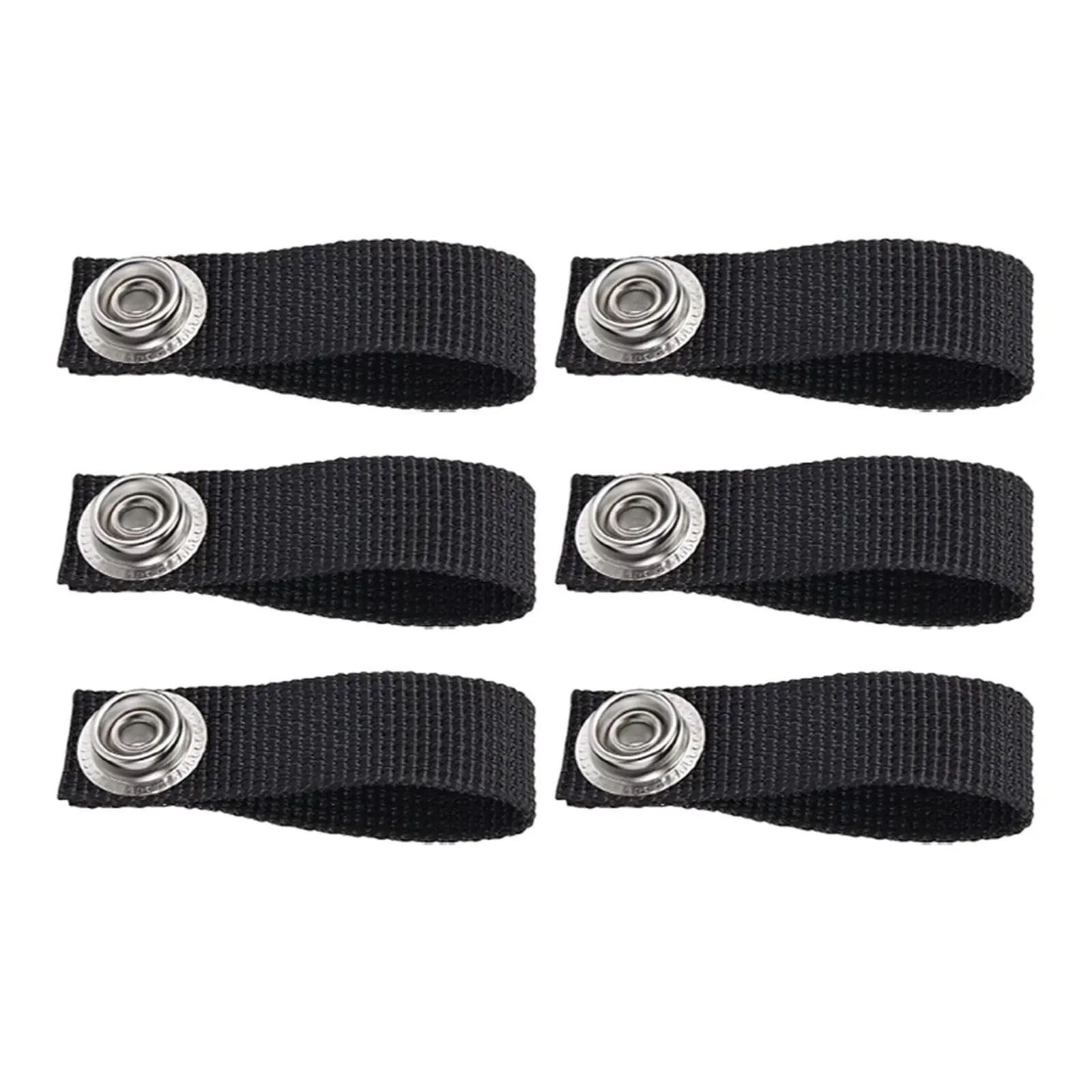 

6x Hockey Helmet Chin Strap Detachable Durable Waer Resistant Oxford Cloth Black Replacement Accessories