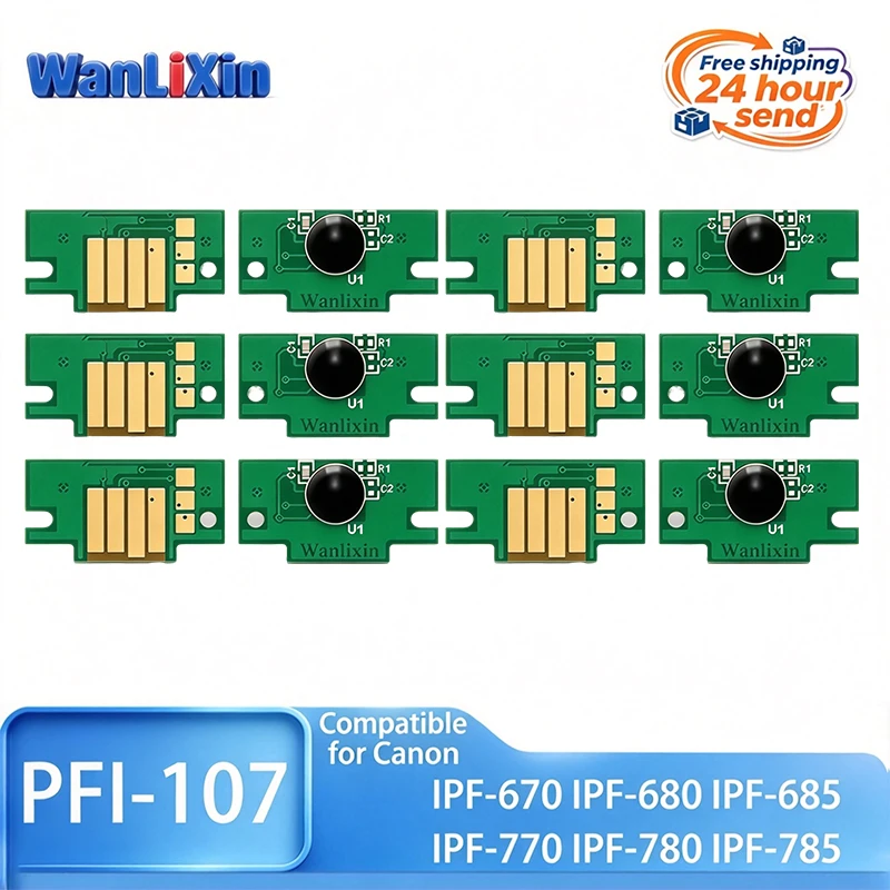1 PCS 130ML PFI-107 PFI107 PFI 107 Ink Cartridge Chip Compatible For Canon IPF670 IPF685 IPF780 IPF770 IPF785 IPF680 Printers