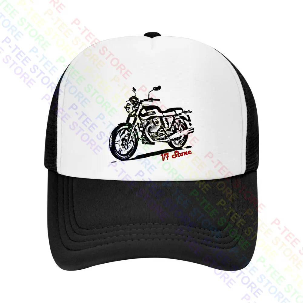 Moto Guzzi V7 Stone Inspired Baseball Cap Snapback Caps Knitted Bucket Hat