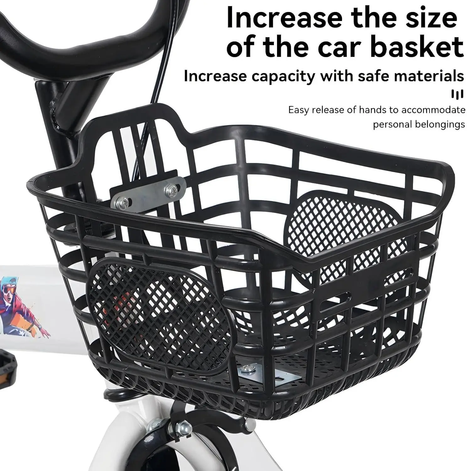 Rower dziecięcy 16 i 18 cali z kołami pomocniczymi, hamulcem ręcznym, koszykiem, regulowanym siedziskiem, ten rower dla dzieci to najlepszy prezent dla...