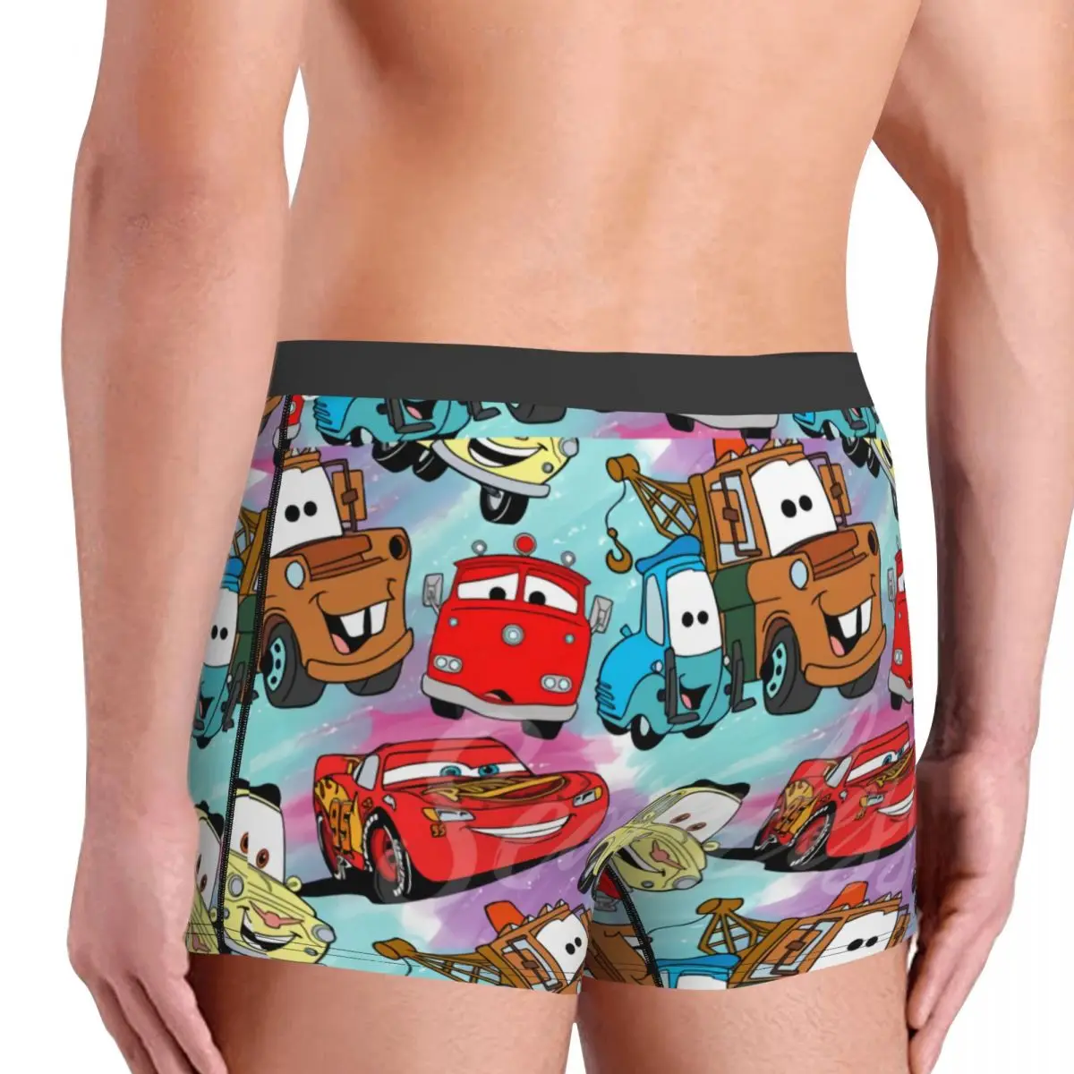 Benutzer definierte Blitz McQueen Autos Collage Boxer Shorts Herren Slips Unterwäsche Neuheit Unterhosen