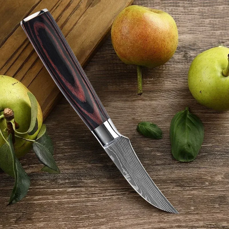 WXCOO Japanese Santoku Slicing Fish Cutter Meat Cleaver Butcher Knife Stainless Steel Fruit Knife Cooking Chef's Kitchen Knife