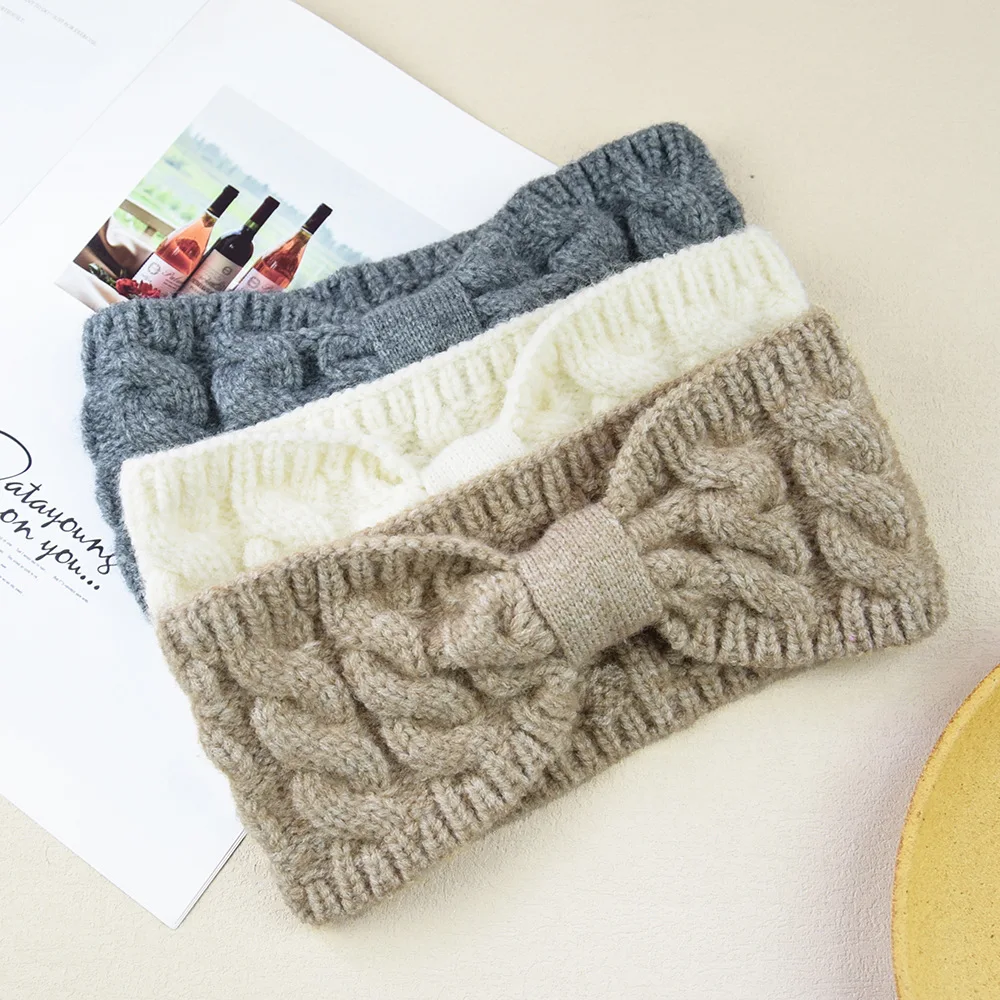 European and American Twist Cross Knotted Women Headband Fashion Wide Hair Bands Autumn Winter Warm Head Cover Ear Protectors