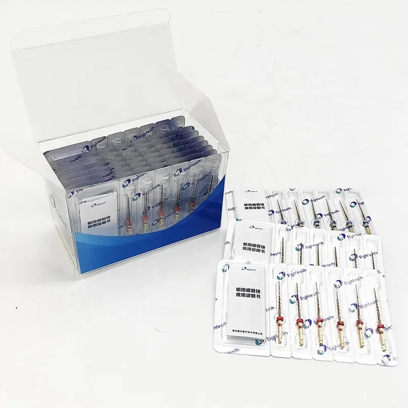 30PCS Eighteeth E-FLEX Root canal Files Gold Nickel Titanium Dental Files for Root Canal Treatment Endodontic Dentistry Tools