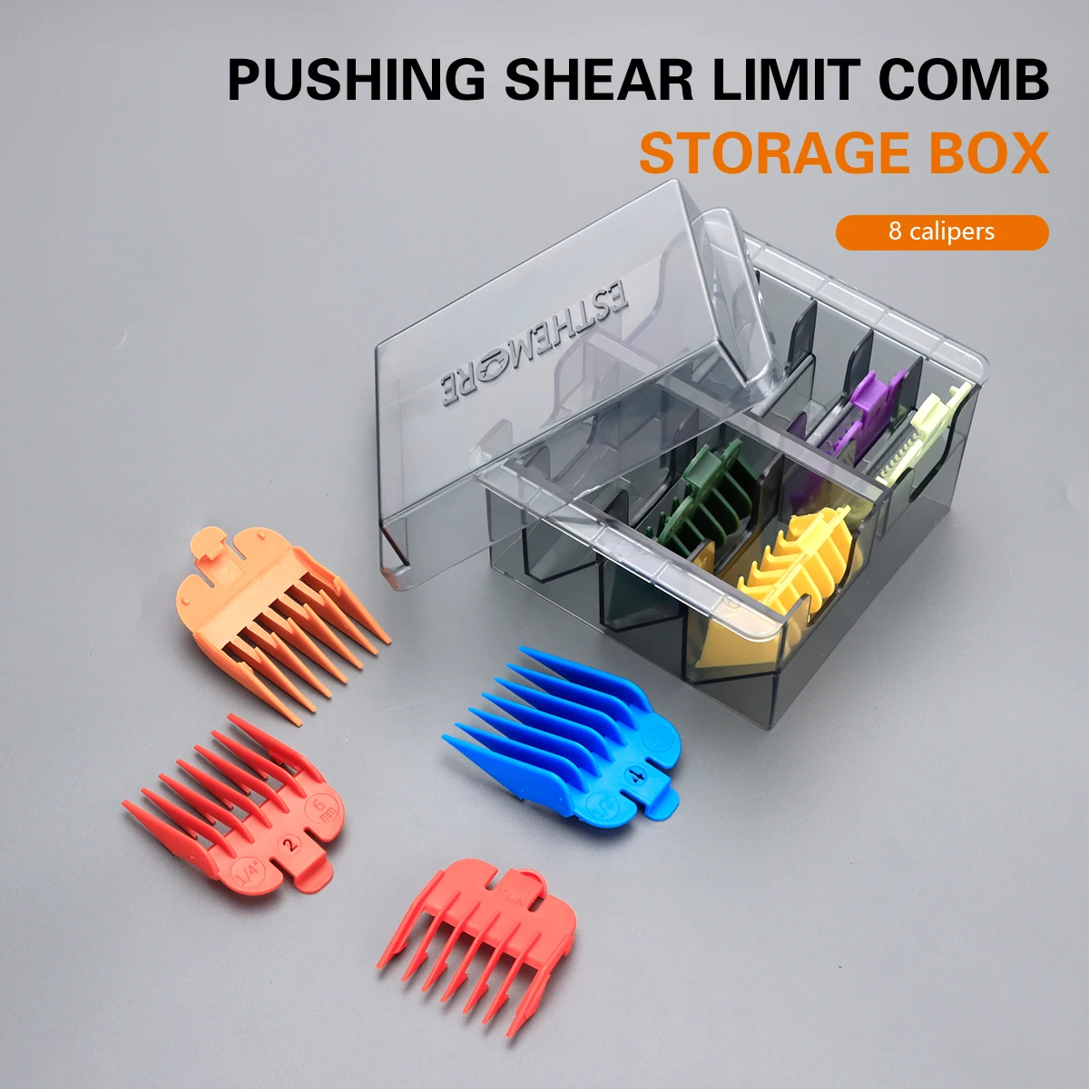 

11pcs Professional Adjustable Hair Clipper Guard Comb & Storage Box Set - Premium Haircut Kit for Barbers Friendly Organizer