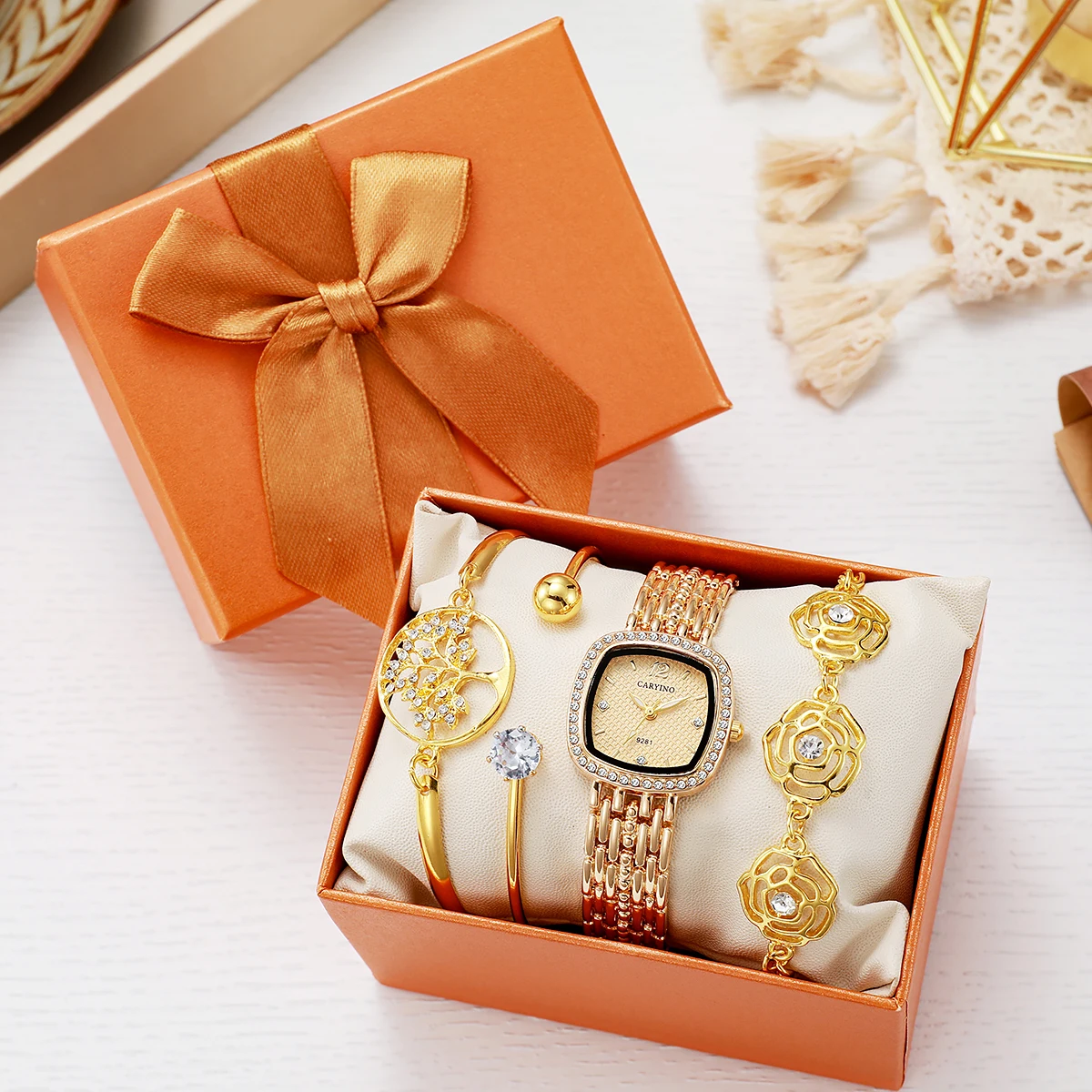 

Women Square Diamond Quartz Watch Elegant Luxury Style Design Suitable for Holiday Gifts, Birthday Gifts