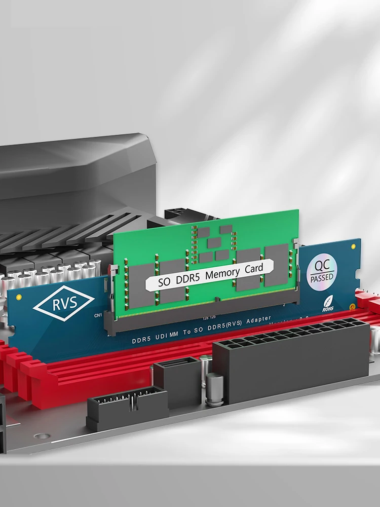 

DDR5 SO-DIMM Gaming Laptop RAM Memory Module Overcurrent Protection DDR5 Memory RAM Adapter Card for Laptop Desktop