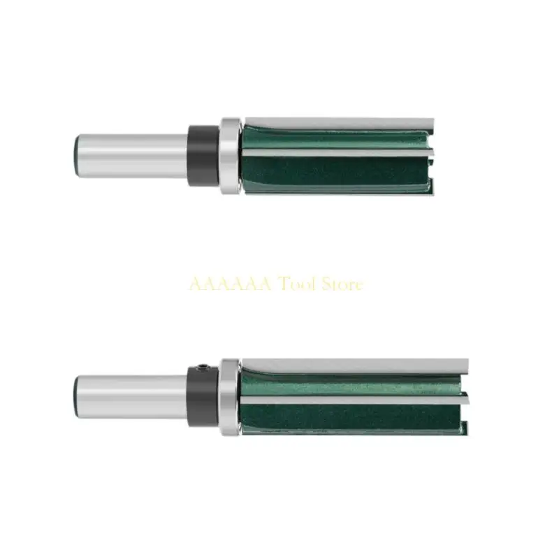 

A2BE 2Pcs 8MM 12MM Shank Bearing Straight Router Bit Copy Trimming Cutter Trimming Machine Milling Cutter Woodworking Tool