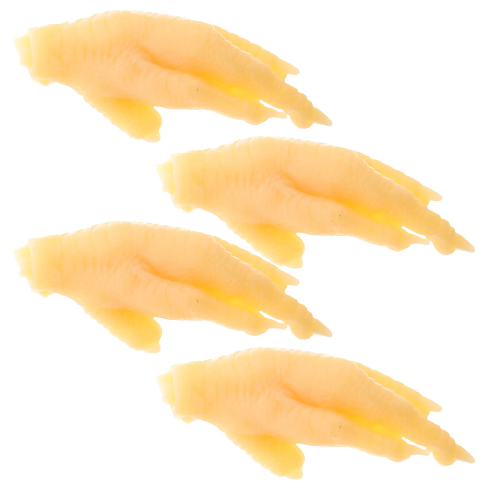 

4Pcs Realistic Chicken Feet Simulation Fake Food PVC Lifelike Imitation Meat Props for Food Presentation Hotel Display