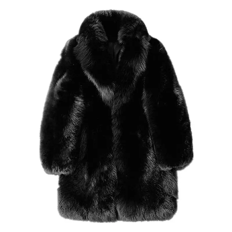 Neue Winter männer Fuchs Pelzmantel Nerz Mantel Für Männliche Warm Halten Kleidung Koreanische Hübsche Flut Mode Business Casual Lange jacken