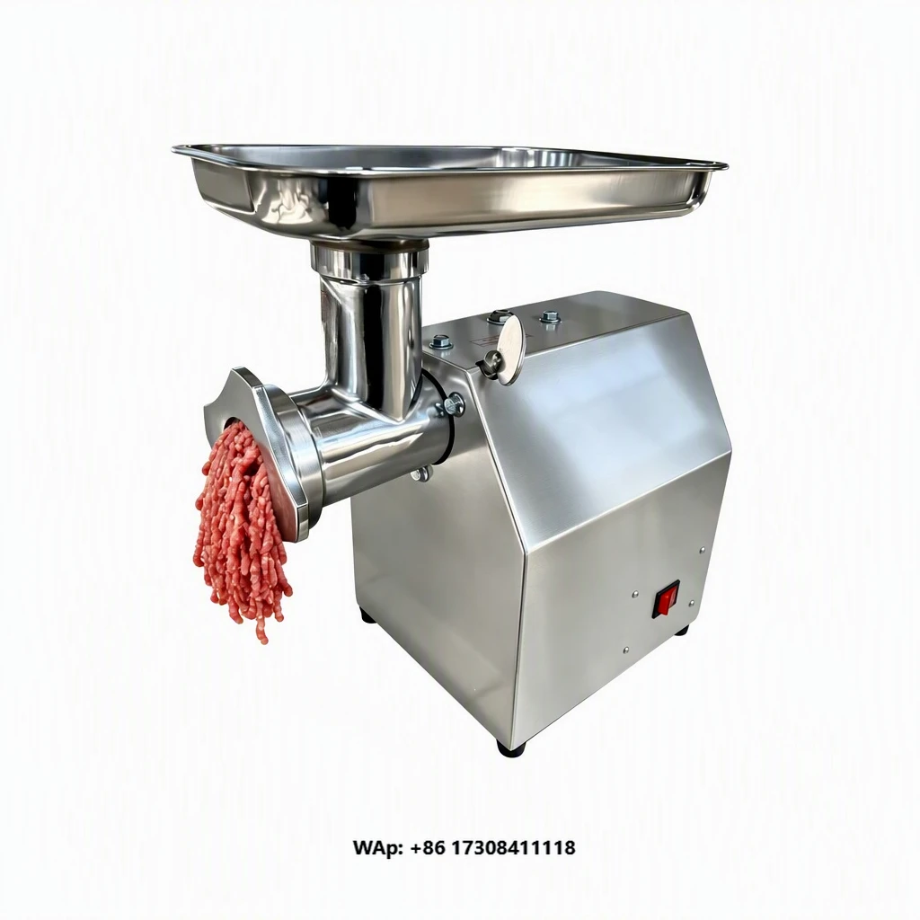 New Electric Meat Grinder Sausage Heavy Duty Stainless Steel Adjustable Grinding Size Mincer for Food Industry Equipment