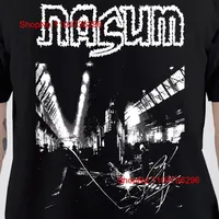 Nasum band album artwork black shirt All sizes short sleeve XY651 vintage Washed Stylish fashion Comfortable Soft Stretched