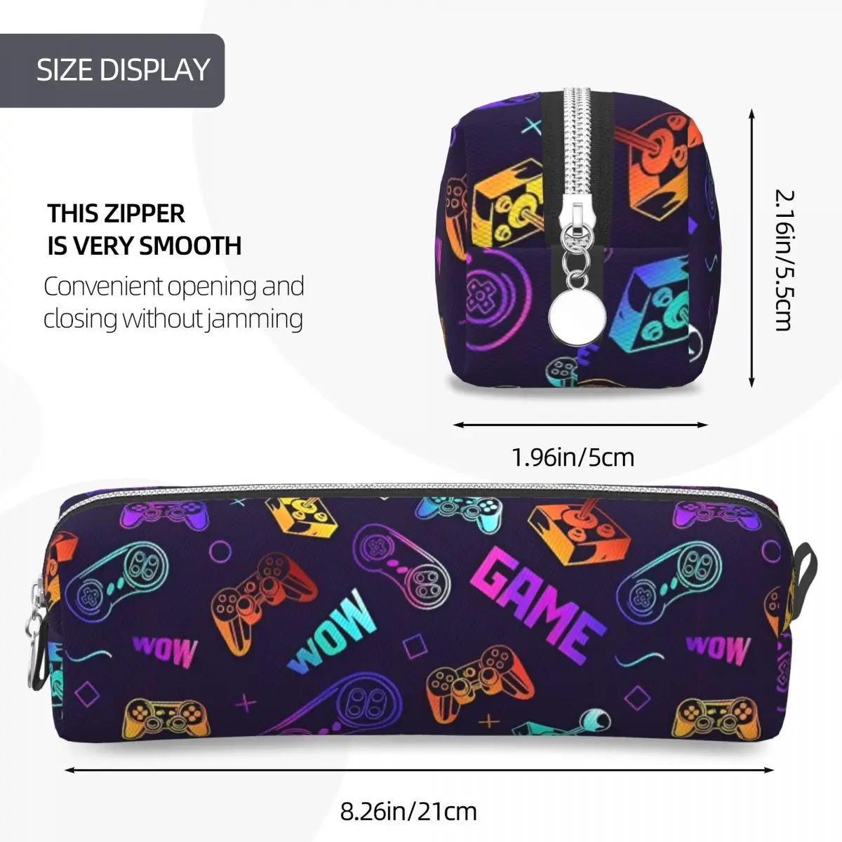 Federmäppchen für Videospiel-Gaming-Controller, klassische Stiftbox, Bleistiftbeutel, Mädchen, Jungen, große Kapazität, für Studenten, Schule, Reißverschluss, Federmäppchen