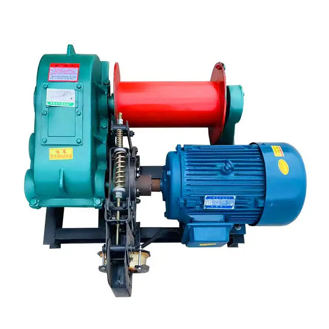 Heavy Duty Electric Wire Rope Winch Industrial Lifting Hoist Construction Material Pulling Winch With Brake System