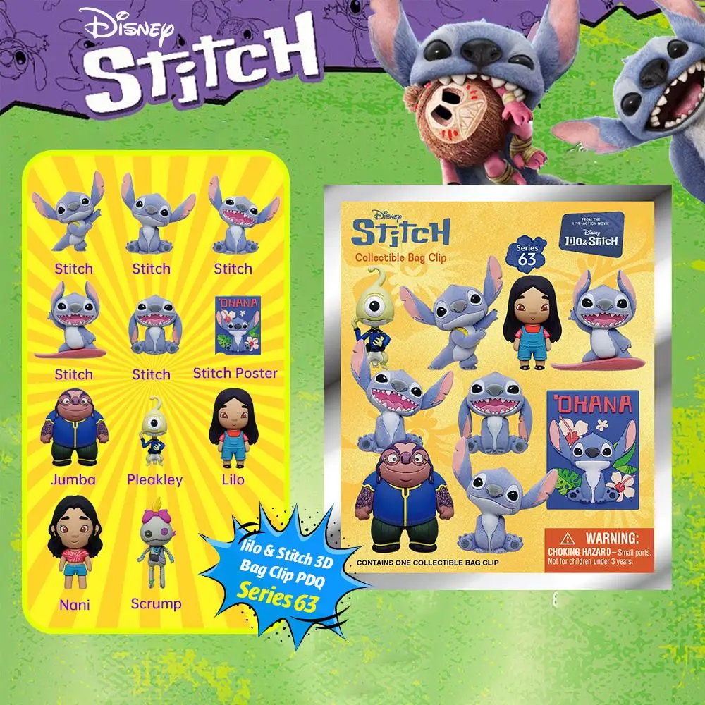 Stitch Officially Licensed Blind Box Figural Keyring Random PVC Bag Gift 1Pc Disney
