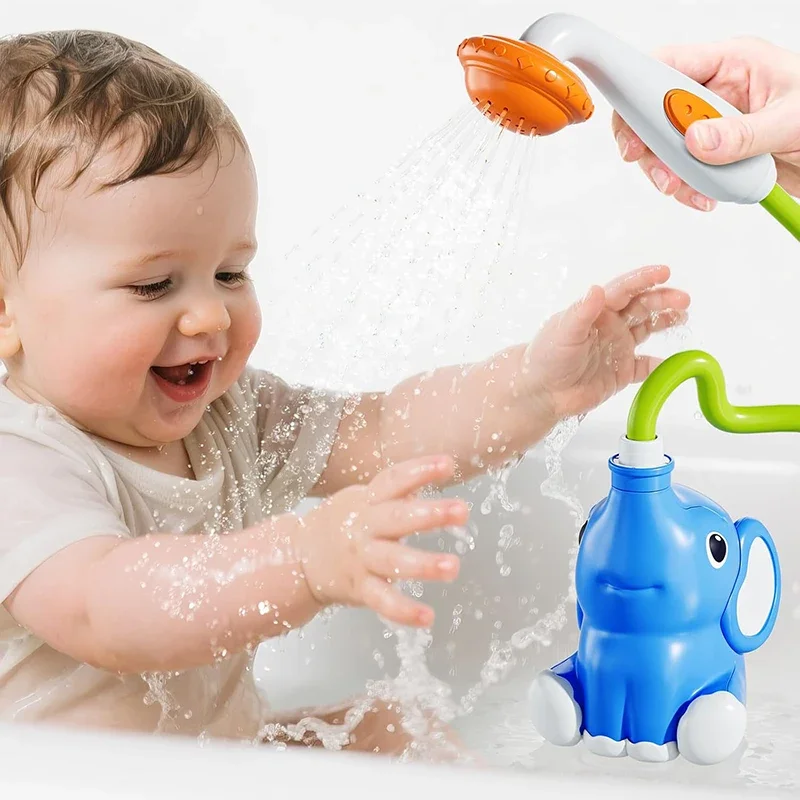 Baby Bath Shower Head Toys for Kids Ages 2-4, Bath Toys for Infants with Elephant Water Pump for Kids 3-5 Baby Toddler Toys