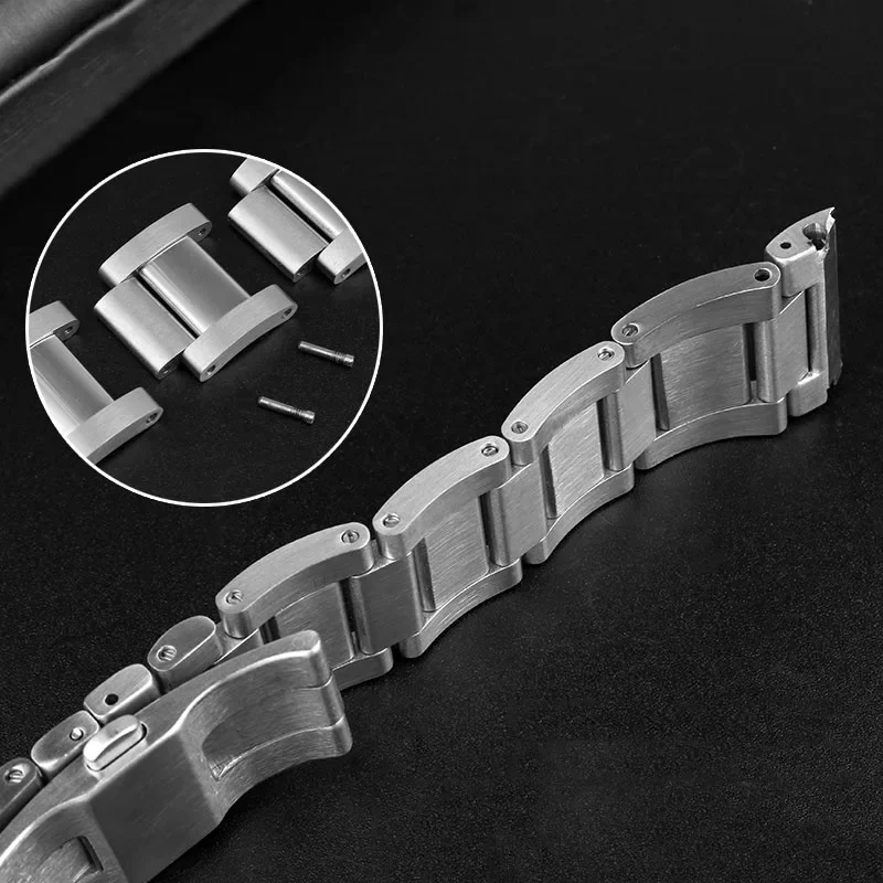 23mm For Cartier Calibre Series Watch Strap High Quality Stainless Steel  W7100041 W7100037 Metal Bracelet Men Women Watchband