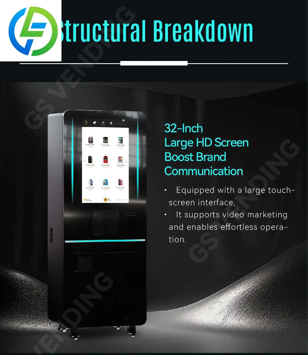 FL Multi Payment Protein Shake Vendor QR Code Coin Card Supported Suitable Stadium And Fitness Studio