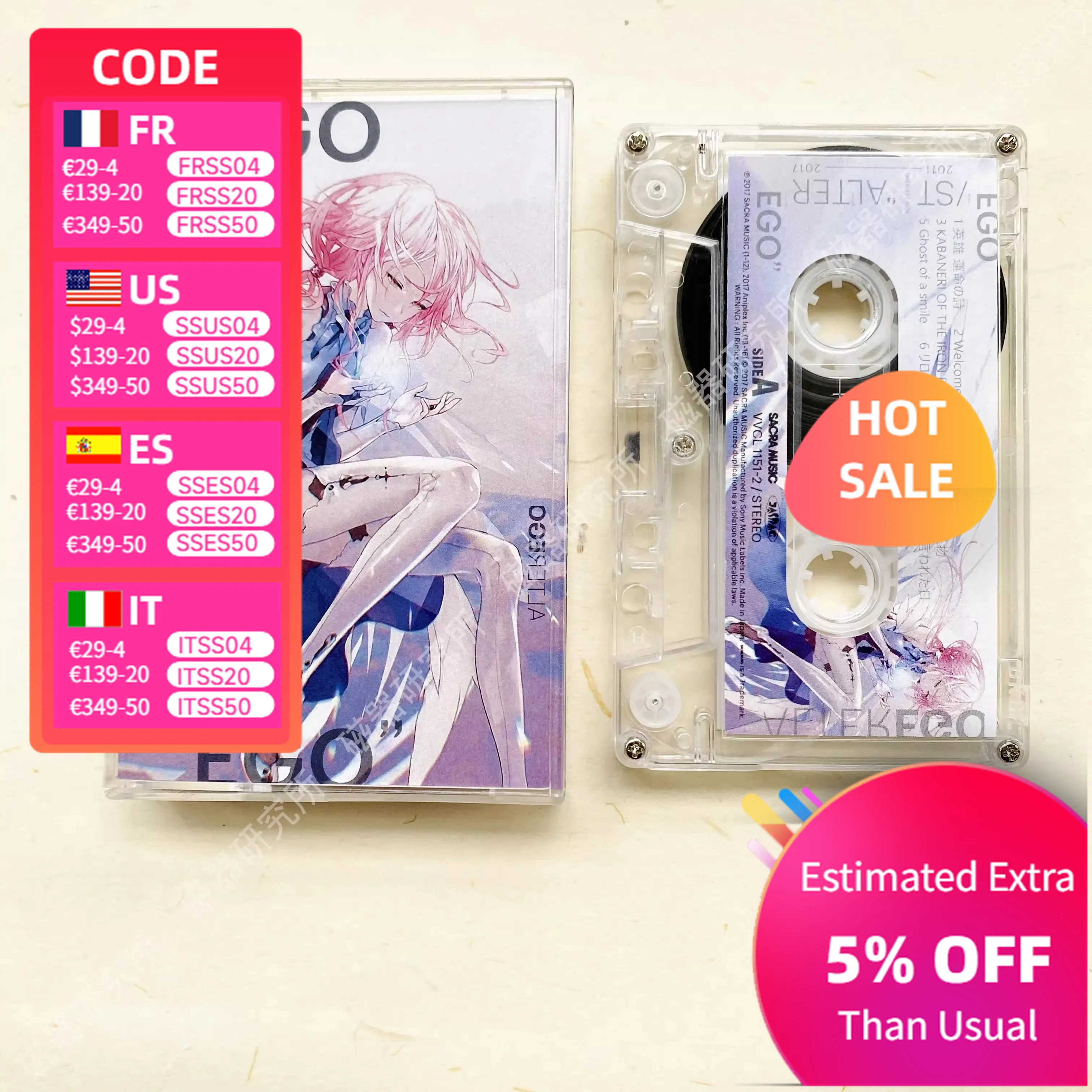 

Pop EGOIST Chelly Music Tape GREATEST HITS 2011-2017 ALTER EGO Album Cassettes Cosplay Walkman Recorder Car Soundtracks Box Gift