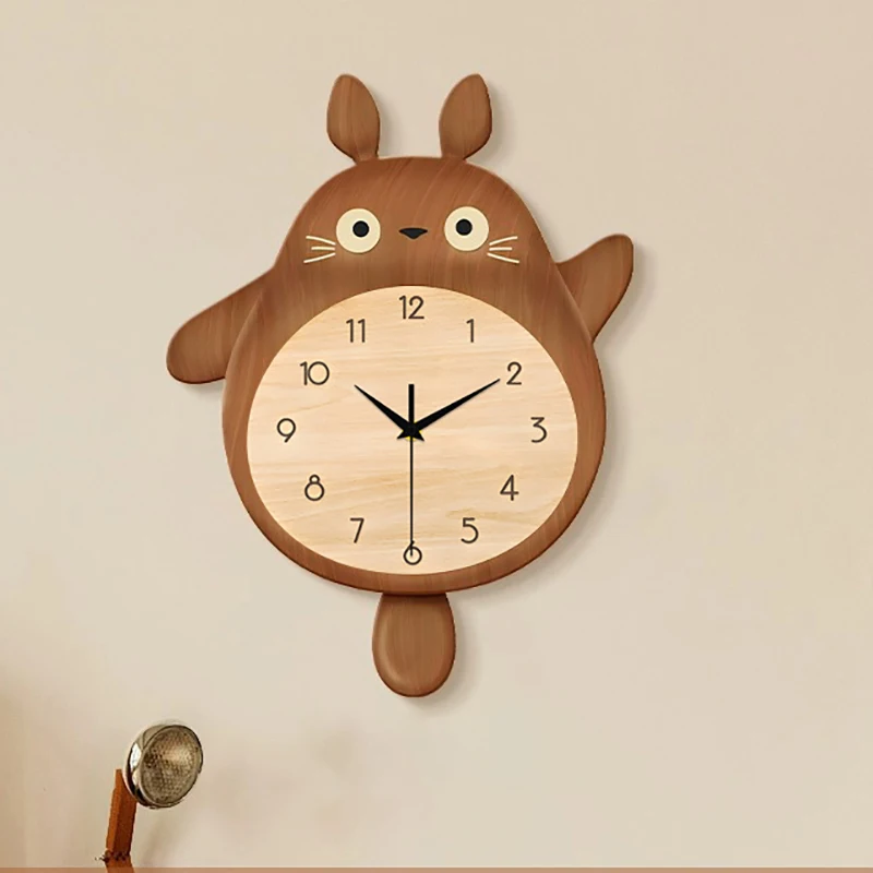 الشمال الحديثة الإعداد ساعة حائط ديكور التصميم الجمالي بلا ضوضاء البندول ساعة المنزل الأطفال Wanduhr غرفة المعيشة الديكور